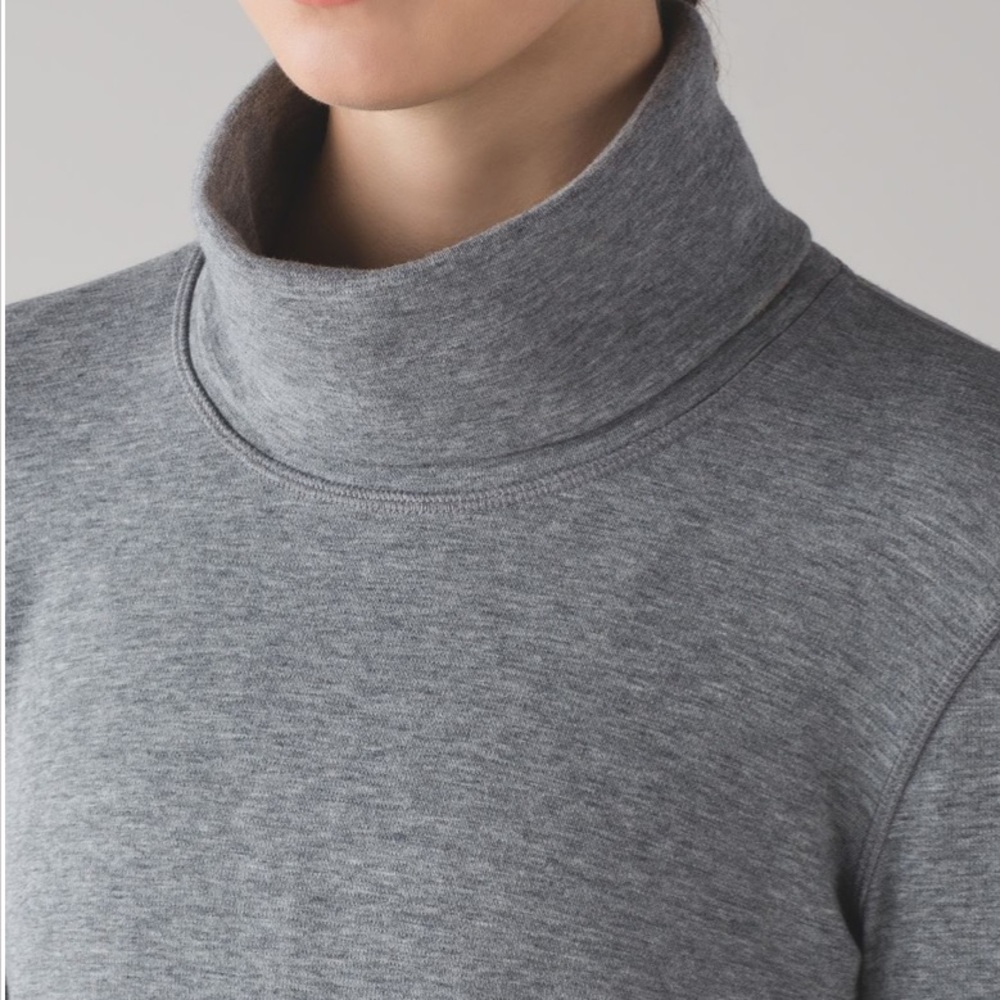 Lululemon Double Up Reversible Long Sleeve - Heathered Slate/ Modern Stripe - Picture 4 of 14